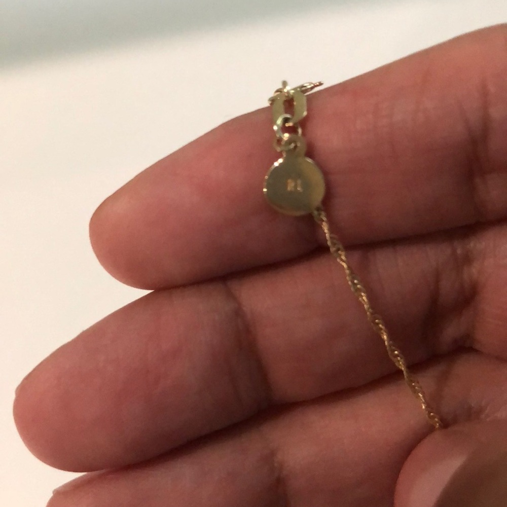 14k gold smiley necklace - Picture 3 of 6